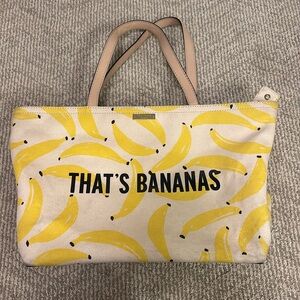 Kate Spade “That’s Bananas” tote bag with zipper closure